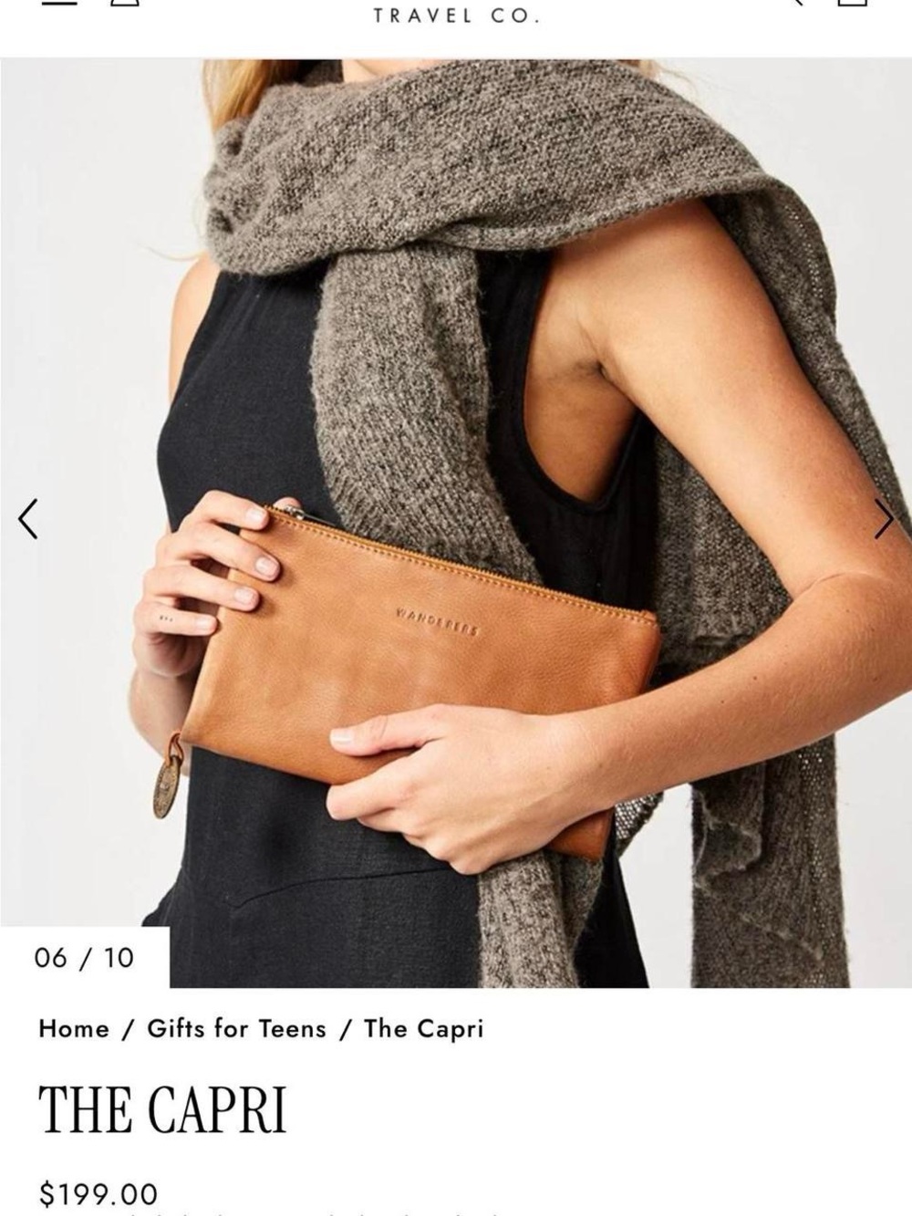 Wanderers The Capri Leather Travel Wallet  in Tan
